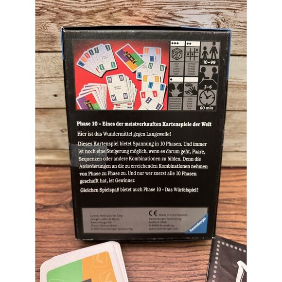 Phase 10 Card game, German, Ravensburger Kartenspiele, Complete, 2005 - Picture 3 of 6